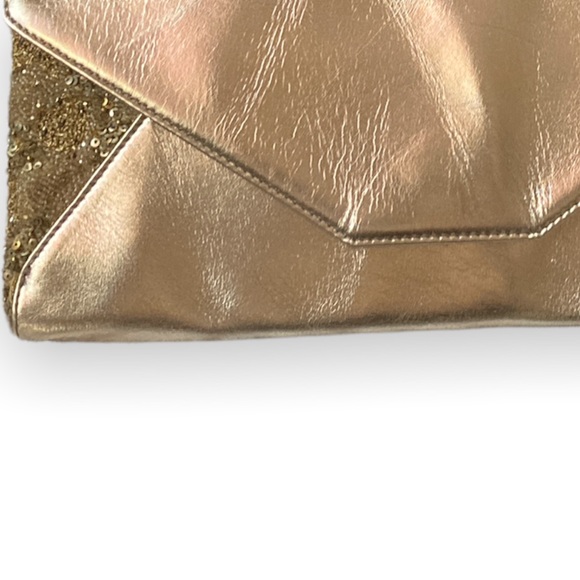 HTF Deepa Gurnani X Accessories Council Rose Gold Envelope Clutch Purse Bag - Picture 12 of 12